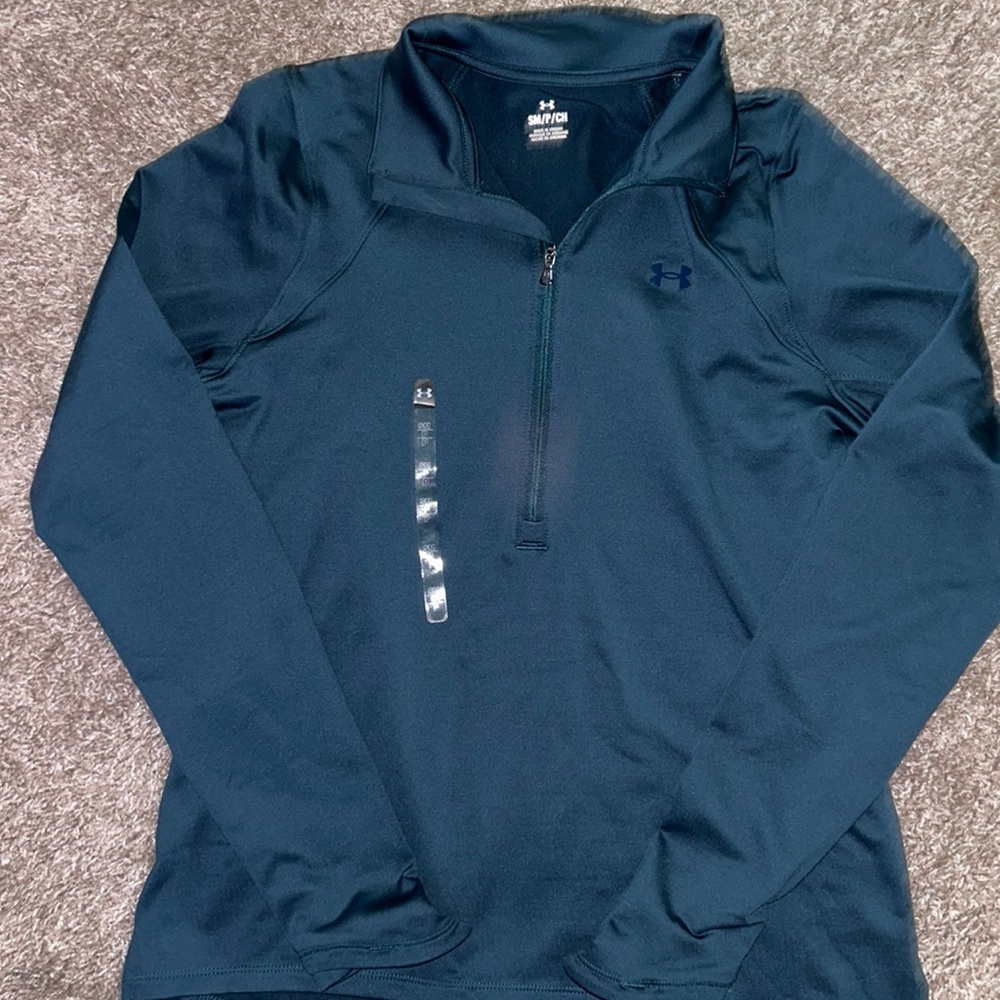 NWT Under Armor Half Zip in Teal